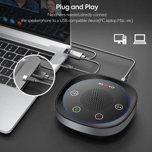 USB Speakerphone, Omnidirectional Computer Speaker with Microphone